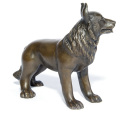 Pet Home Deco Wolf Art Craft Dog Bronze Statue Sculpture Ydw-109